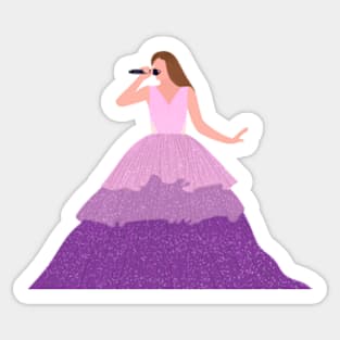 speak now eras tour purple gown Sticker